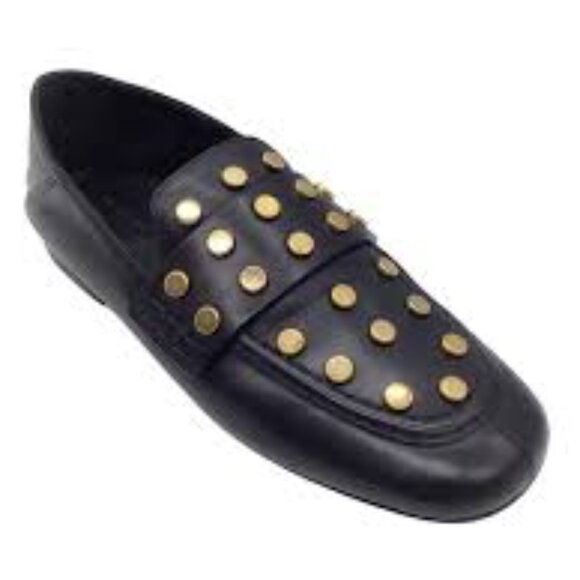 ❤️ ISABEL MARANT FEENIE BLACK CONVERTIBLE LEATHER STUDDED LOAFERS MULES SLIDES 7 - Picture 5 of 16